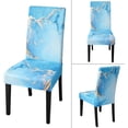 thumbnail image 3 of Ink Art Painting Chair Covers for Dining Room Set of 6, High Stretch Removable Washable Parsons Chair Slipcover for Home Party Hotel Wedding Ceremony (Blue Marble,6PCS), 3 of 6