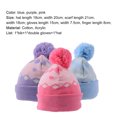 thumbnail image 7 of 1 Set 2-6 Years Kids Winter Knitted Hat Scarf Gloves Set with Warm Fleece Lined for Children Girls Boys, 7 of 7