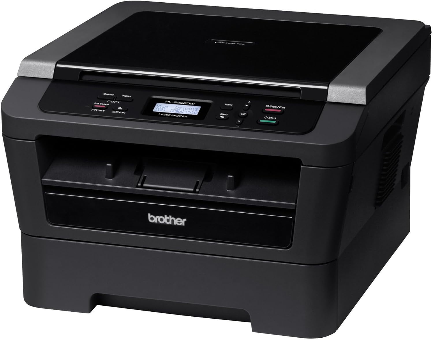 Brother Wireless Monochrome Laser Printer with Built-in Scanner, Copier, and Duplex Printing, P/N: HL-2280DW