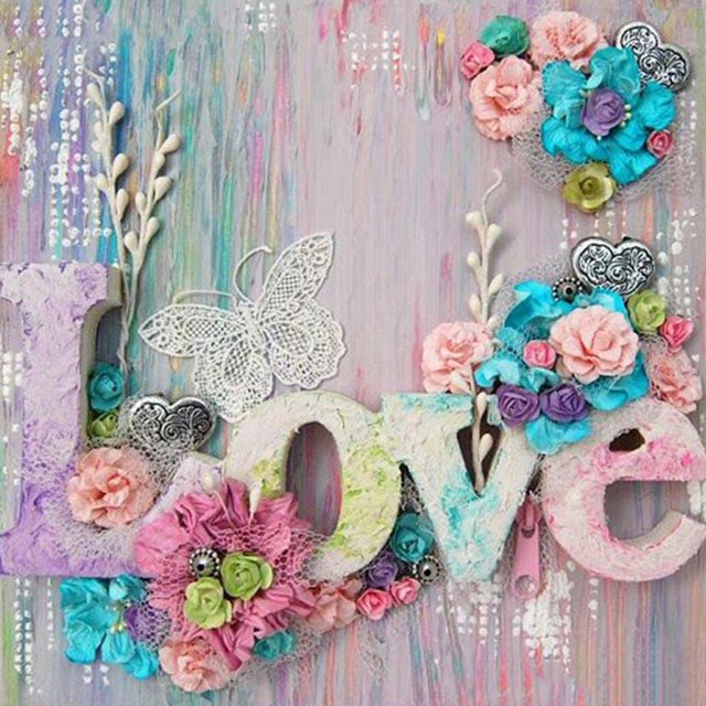 Pintura de diamante 5D DIY taladro redondo completo kit de amor decoración del hogar arte artesanal FLhrweasw Nuevo