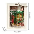 thumbnail image 6 of Rolife DIY Miniature Christmas House Kit Creative Frame 3D Wall-Mountable Dollhouse Mini Room Building Set Holiday Home Decor Craft for Adults (Santa's Toy Shop), 6 of 7