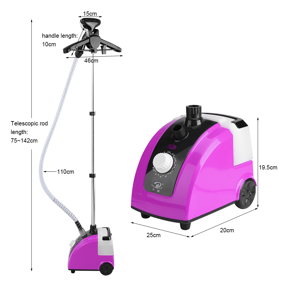 1700W 110V Garment Clothes Standing Fabric Steamer Wrinkle Remove Portable Home