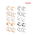 thumbnail image 3 of Qarigey 10 pares de clips para los oídos Juegos de gotas para los oídos de acero inoxidable Clips de aleación no perforantes unisex Ropa, zapatos y accesorios Miscelánea No2, 3 of 8