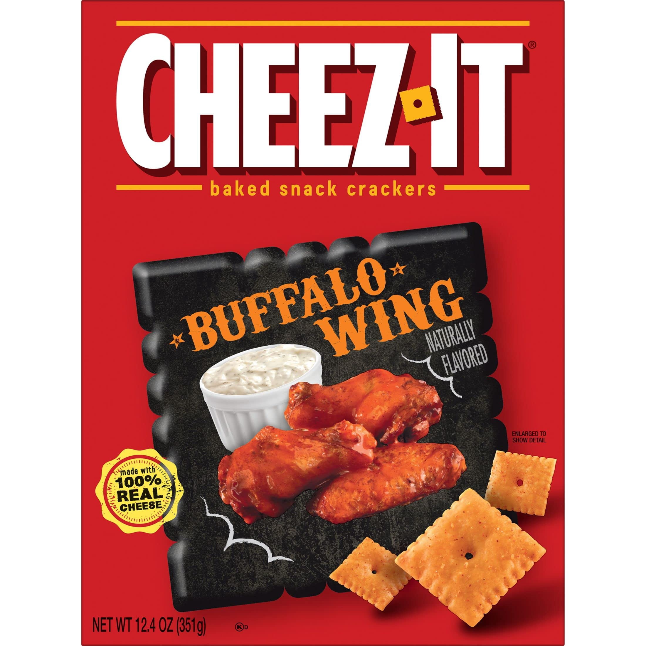 Cheez-It Cheese Crackers Buffalo Wing Backed Snack (Pack of 48)