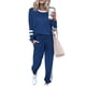 thumbnail image 1 of Conjunto Deportivo PRETTYGARDEN Mujer 2 Piezas Azul a Rayas Talle M, 1 of 7