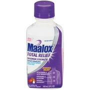 Maalox: Total Relief Maximum Strength Strawberry Liquid Upset Stomach Reliever/Antidiarrheal, 5 fl oz