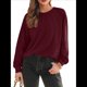 thumbnail image 1 of Camisas de Larga para Mujer, Blusas de Encaje, Ropa Informal de Negocios, Moda de Otoño, Blusas Tejidas Y2k Vino Tinto L, 1 of 8