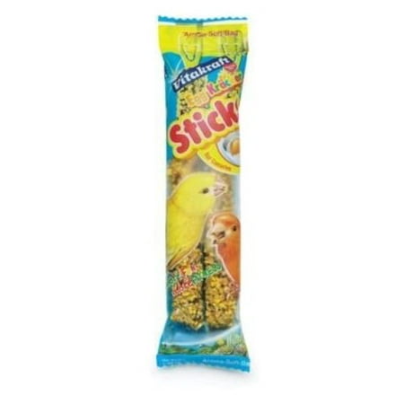 Vitakraft Canary Crunch Sticks w/Egg & Honey Treats Sticks 2pk 1.4 (Best Food For Sick Canary)