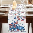 thumbnail image 3 of Table Runners 90 Inches Long Dress Scarves, Independence Day Farmhouse Coffee/Dining/Kitchen Table Runner for Living Room, Farmhouse American Flag Truck Star Love 13x90 Inch, 3 of 9