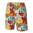 thumbnail image 4 of Pofeuu Fall Maple Leaves Prin Men's Swim Trunks Quick Dry Bathing Suit Swimming Board Shorts Mesh Lining Beach Swimwear-X-Large, 4 of 6