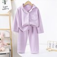 thumbnail image 4 of Kaprioy Girls Pajamas Girls Pajamas Set Long Sleeve Button-Down Sleepwear Nightwear Soft Pjs Set Loungewear, 4 of 4