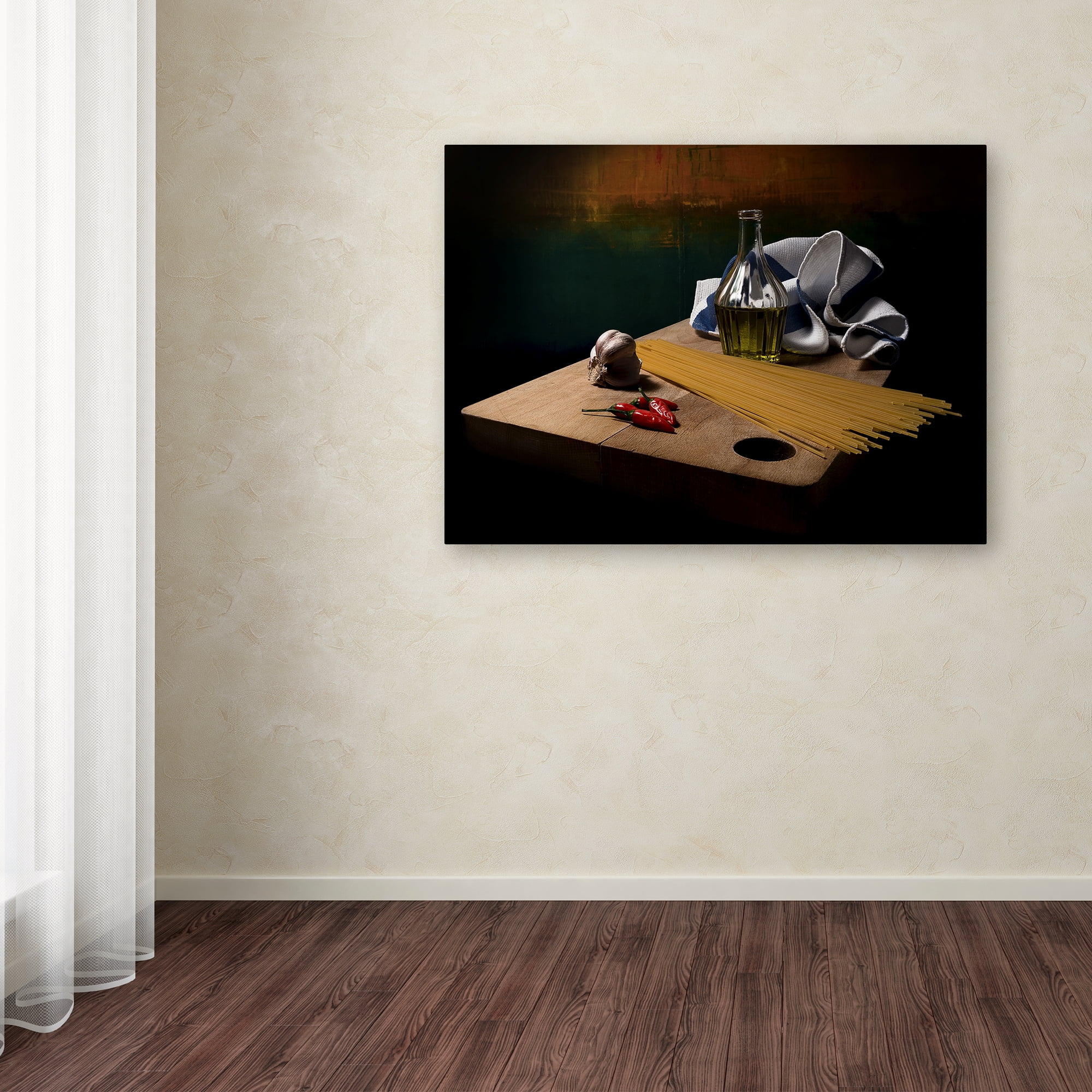 Trademark Fine Art 'Garlic, Oil And Chilli' Canvas Art by Antonio Zoccarato