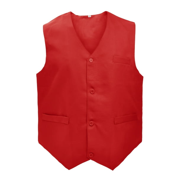 Toptie - TopTie Waiter Uniform Unisex Button Vest For Supermarket Clerk ...