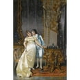 thumbnail image 2 of Vittorio Reggianini 11x14 Gold Ornate Wood Frame and Double Matted Museum Art Print Titled - Flirtation, 2 of 4