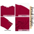 thumbnail image 6 of Fantaslook Womens Tops 3/4 Sleeve with Buttons Dressy Casual Blouses Summer Shirts Beach Vacation Trendy Clothes, 6 of 9