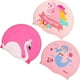 thumbnail image 1 of 3 Pieces Kids Swim Caps Baby Waterproof Bathing Caps Children Cartoon Swimming Hat for Long and Short Hair Kids Boys Girls Toddler, 1 of 4