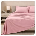 thumbnail image 2 of Super Soft Fleece Sheet Set - King Size - Extra Plush Polar Fleece, No-Pilling Bed Sheets - All Season Cozy Warmth (King, Light Pink), 2 of 9