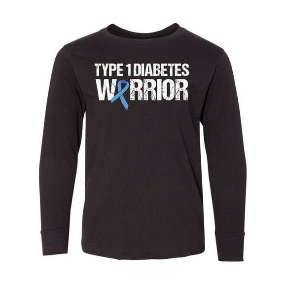 Inktastic Type 1 Diabetes Warrior Long Sleeve Youth T-Shirt