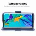 thumbnail image 3 of Cover for Huawei P30pro Cover, Mobile Phone Cover Compatible with Huawei P30pro, Mobile Phone Pocket Protective Cover Bag Case Fabric And Pu Leather with Credit Card Holder, Blue, 3 of 7