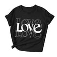 thumbnail image 4 of Cutuoiiu Women's Cute Love Heart Graphic Crew Neck Casual Short Sleeve Tops Gifts, 4 of 7