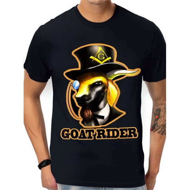 Playera Unisex para AdultoNEW LIMITED Mens Masonic Goat Rider Mason s T-Shirt Tee For Adult, Men, Women, Teen, Teenager, Adolescent, YouthFather's Day, Mother's Day, New Year, Spring Festival, Valen
