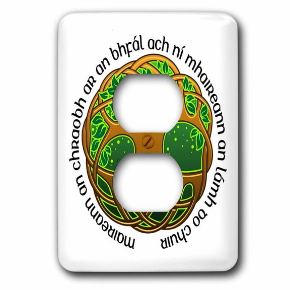 3dRose, Celtic Tree Of Life With Famous Old Irish Saying, 2 plug outlet cover