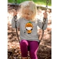 thumbnail image 2 of Cute Pumpkin Costume Girl Long Sleeve Toddler -Image by Shutterstock,  3 Toddler, 2 of 4