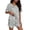 Gray, variant on SuDongPo Silk Pajamas Set for Women Short Sleeve Sleepwear V-Neck Tops and Drawstring Shorts Soft Lounge Sets 2 Piece Satin Pjs