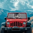 thumbnail image 3 of Uorisanigo Windshield Sun Shade for Jeep Wrangler JK JKU JL JLU 1997-2024,Cool Wolf Print Window Sun Visor for UV Rays & Heat Protection,Windshield Sunshade,Easy to Install and Store, 3 of 7