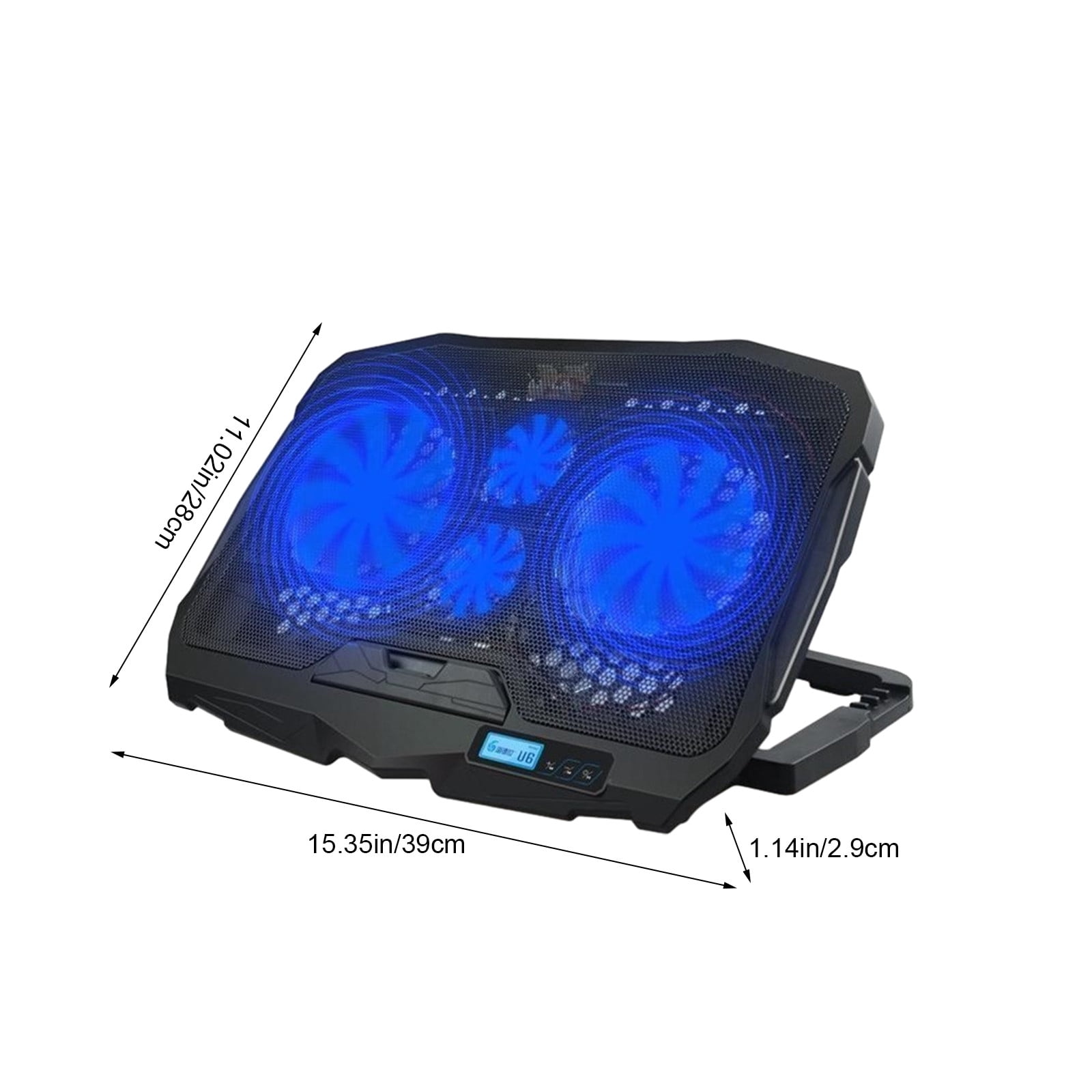 COM1950s Laptop Cooler for 13 Inch 14 Inch 15 Inch 16 Inch Laptop Computer Cooler with Speed Control Fan Base Bracket Pads