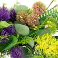 thumbnail image 5 of Northlight Allium and Thistle Spring Wreath - 22" - Yellow/Purple, 5 of 6