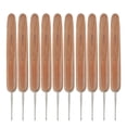 thumbnail image 2 of Ganchos de ganchillo, mango de bambú, agujas de coser, herramientas de bordado, una sola cabeza, 1,0 mm 10 Piezas Eigraketly HA006418-03, 2 of 6