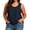 Navy, variant on Women's Tank Top Sleeveless Round Neck Plus Size Tank Beige XXL
