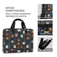 thumbnail image 4 of FORMRS 16" Laptop Bag Carrying Sleeve Case with Handle Travel Shoulder Briefcase, Orange Checkered Pattern, 4 of 8