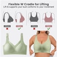 thumbnail image 4 of Women's Adjustable Pull And Drop Large Size Underwear Women's Gathering Sports Bra Without Steel Rings Women Bra Push up Womens Padded Bras Womens Comfort Bras Womens Bras Underwire Pads for Sports, 4 of 6