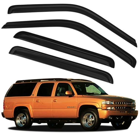 CCIYU Window Visors Side Window Deflector Window Deflector Sun Rain Guard 4Pcs Set Replacement fit for 1999-2000 For Cadillac Escalade
