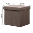 thumbnail image 3 of Ottoman Mainstays Plegable con Almacenamiento Chocolate, 3 of 4