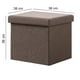 thumbnail image 3 of Ottoman Mainstays Plegable con Almacenamiento Chocolate, 3 of 4