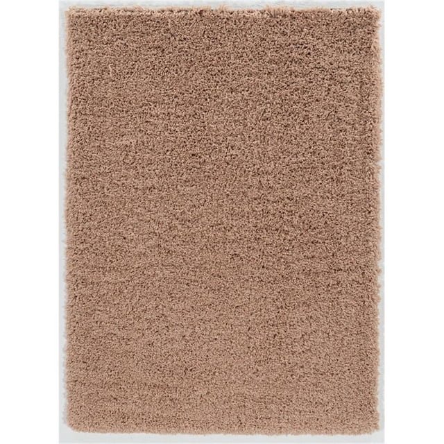 Riverbay Furniture Tapis Shag pour Aire 8 Pieds x 10 Pieds Couleur Sable