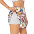 thumbnail image 2 of Disketp Flowers Birds And Butterflies Print Women's Shorts Workout Shorts for Athletic Gym Running Shorts with Phone Pockets X-Large, 2 of 8