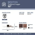 thumbnail image 4 of Prominence Home Benton 52" Bronze Low Profile Ceiling Fan with Light, 4 of 14