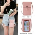 thumbnail image 3 of zttd crossbody purses for women adjustable strap shoulder bag with visual mobile phone window ladies casual crossbody bag a, 3 of 3