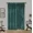 HUNTER, variant on Nada Black 2 Piece Complete Curtain Set 120" W X 84" L With Attached Valances ,Attached Backing Sheer ,Backing Panels and 2 Tassels Faux Silk Shiny Rod Pocket 100% privacy Leaf Floral Design