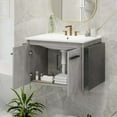 thumbnail image 2 of Uforic 24" Floating Bathroom Vanity, Modern Wall Mount Bathroom Vanity with Sink Combo, Gray, 2 of 9