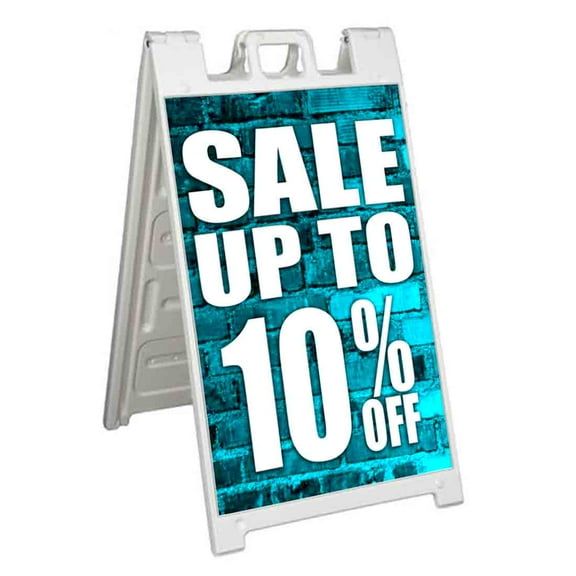 Sale Up To 10 Percent Off (24" X 36") Standard A-Frame Signicade, Includes Decal Applied To Stand