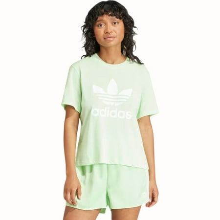 Adidas Adicolor Trefoil Boxy Tee Womens Short Sleeve Crewneck Green XL