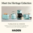 thumbnail image 6 of Haden Heritage 12 Cup Programmable Coffee Maker with Toaster, Turquoise, 6 of 10
