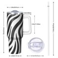 thumbnail image 2 of 40oz Tumbler with Handle and Straw, Vacuum Insulated Stainless Steel Travel Mug, Fits Car Cup Holder, Animal Print, 2 of 6