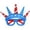 C #63-17, variant on Patriotic Party Glasses Reusable Decorative Photo Booth Prop Holiday Party Accessory for 4th of July Independence Day BBQ & Family Gathering
