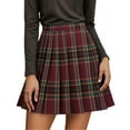 thumbnail image 1 of Jupe Midi Fluide pour Femme Taille Haute Évasée Jupe Plissée Décontractée Confortable Extensible Tissu Doux pour Usage Quotidien et Jupe Rouge TTG, 1 of 4